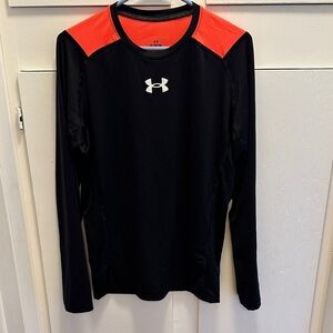 Men’s Under Armour Black & Salmon Heatgear